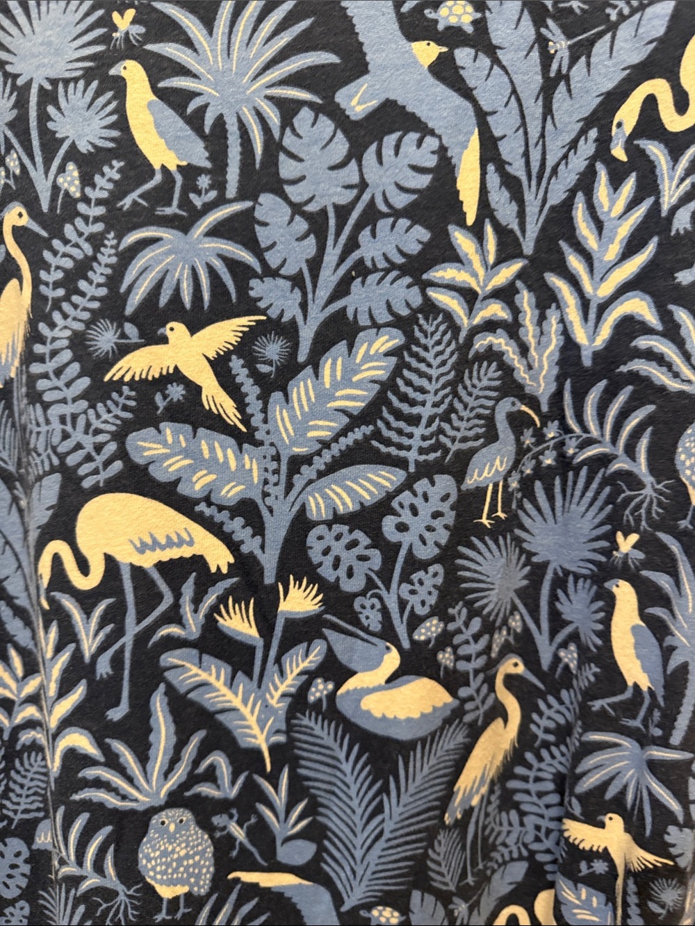 Helsinki Blue Tropical Bird Print Women's Dress - Picture 3 of 5